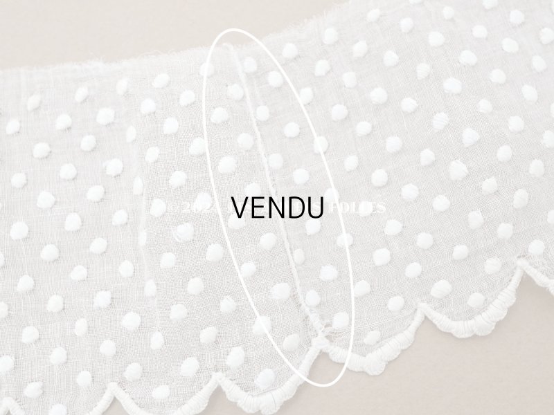画像5: 19世紀 アンティーク ドットの手刺繍 スカラップレース 37cm