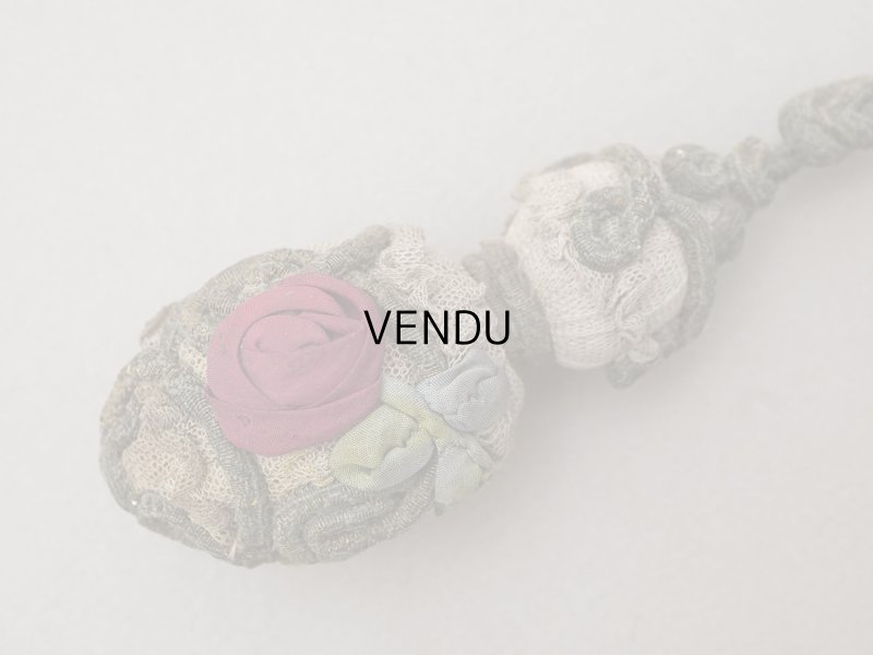画像2: ＊蚤の市＊19世紀末 アンティーク 薔薇のロココモチーフ付 タッセル 
