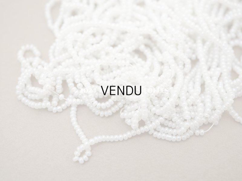 画像10: アンティーク 極小 パールホワイトのシードビーズ ガラスビーズ 