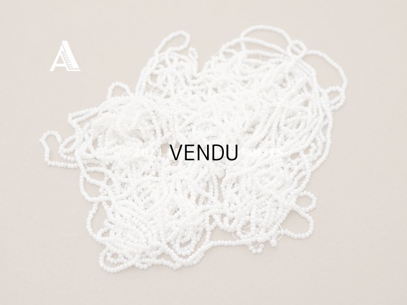 画像3: アンティーク 極小 パールホワイトのシードビーズ ガラスビーズ 