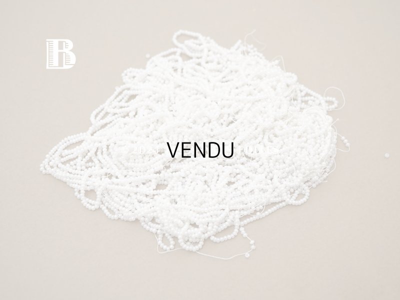 画像6: アンティーク 極小 パールホワイトのシードビーズ ガラスビーズ 