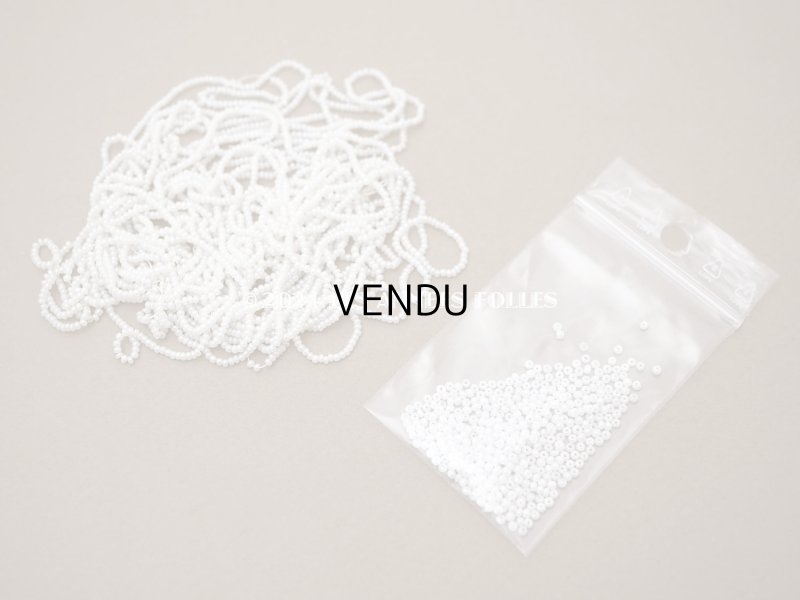 画像12: アンティーク 極小 パールホワイトのシードビーズ ガラスビーズ 