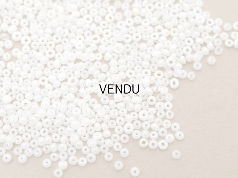 画像5: アンティーク 極小 パールホワイトのシードビーズ ガラスビーズ 