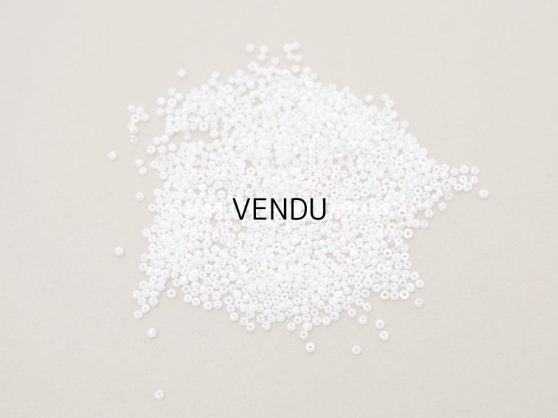 画像4: アンティーク 極小 パールホワイトのシードビーズ ガラスビーズ 