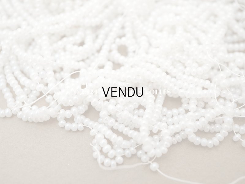 画像8: アンティーク 極小 パールホワイトのシードビーズ ガラスビーズ 