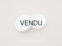 アンティーク 花模様の小さなパウダーボックス  POUDRE DE RIZ 