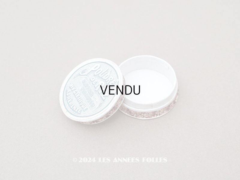 画像1: アンティーク 花模様の小さなパウダーボックス  POUDRE DE RIZ