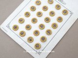 19世紀 アンティーク ドール用 カットスチールボタン 10mm ピース売り シルバー&ゴールド 