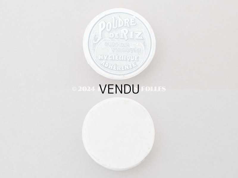 画像3: アンティーク 花模様の小さなパウダーボックス  POUDRE DE RIZ
