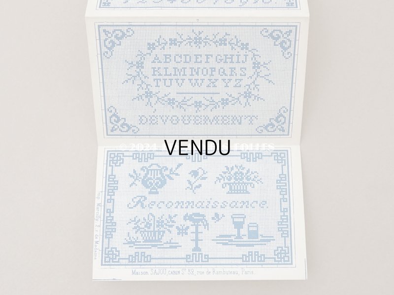 画像8: 1855年頃 アンティーク クロスステッチの図案帳 COLLECTION CHOISIE DES DESSINS D'OUVRAGES DE LA MAISON SAJOU N14 - MAISON SAJOU -