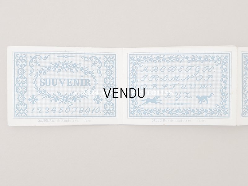 画像5: 1855年頃 アンティーク クロスステッチの図案帳 COLLECTION CHOISIE DES DESSINS D'OUVRAGES DE LA MAISON SAJOU N13 - MAISON SAJOU -