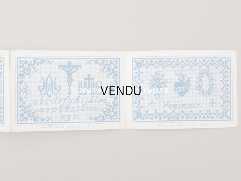 画像8: 1855年頃 アンティーク クロスステッチの図案帳 COLLECTION CHOISIE DES DESSINS D'OUVRAGES DE LA MAISON SAJOU N13 - MAISON SAJOU -