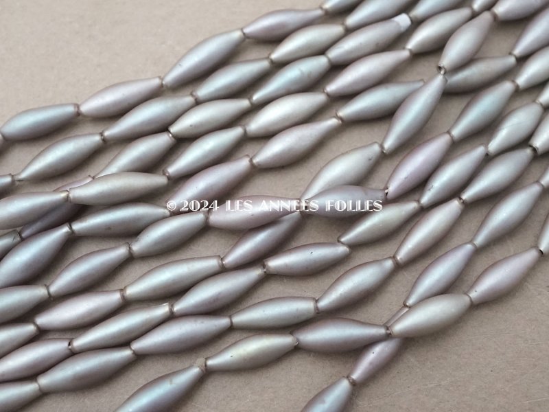 画像3: アンティーク サフィレット色 スフレビーズ  5×15mm 12ピースのセット 吹きガラス製ビーズ