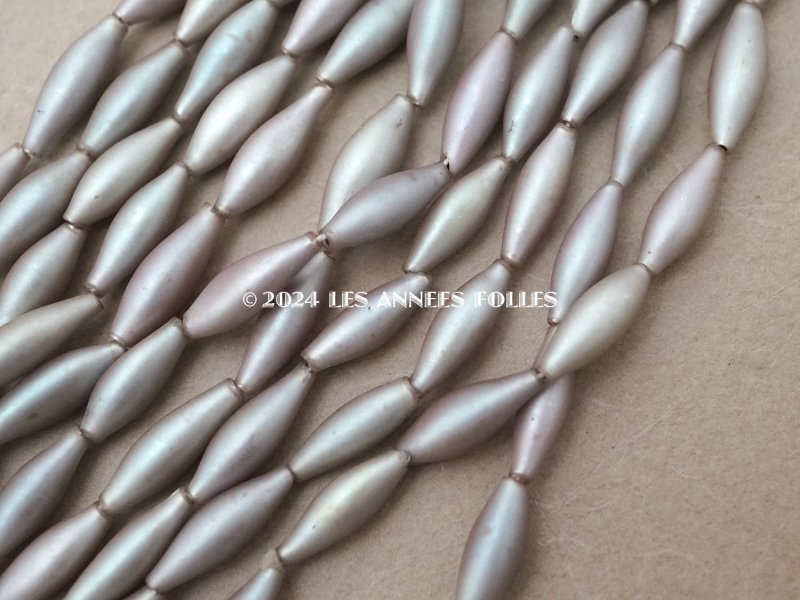 画像4: アンティーク サフィレット色 スフレビーズ  5×15mm 12ピースのセット 吹きガラス製ビーズ