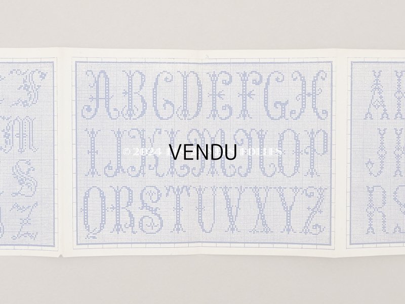 画像6: アンティーク クロスステッチの刺繍図案帳 ALPHABETS VARIES - N.ALEXANDRE&CIE -