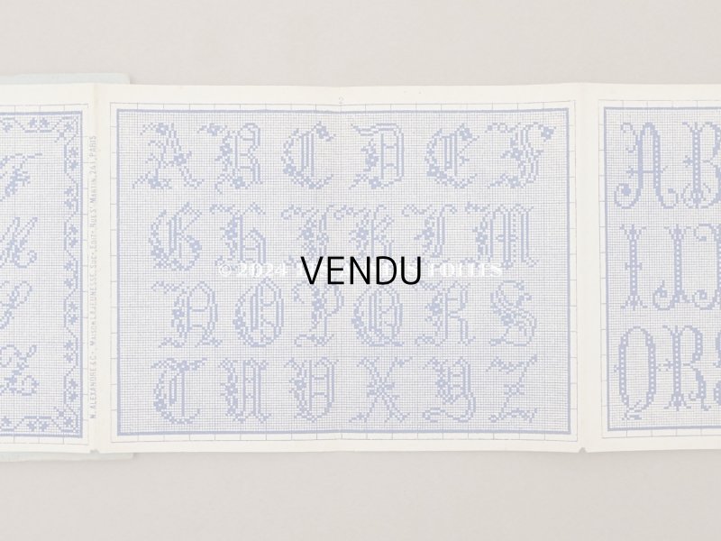 画像5: アンティーク クロスステッチの刺繍図案帳 ALPHABETS VARIES - N.ALEXANDRE&CIE -