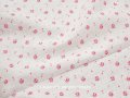 未使用 アンティーク 小さな薔薇模様 薄手のコットンファブリック パウダーピンク 79cm幅