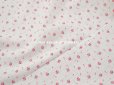 画像2: 未使用 アンティーク 小さな薔薇模様 薄手のコットンファブリック パウダーピンク 79cm幅 (2)