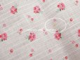 画像7: 未使用 アンティーク 小さな薔薇模様 薄手のコットンファブリック パウダーピンク 79cm幅