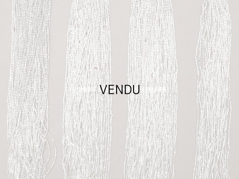 画像6: アンティーク シードビーズ ライン入り クリア＆シルバー ガラス製 