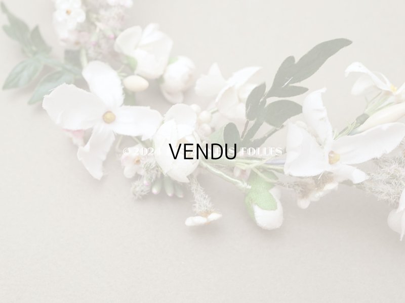 画像4: アンティーク 花冠 ヘッドドレス ウェディング 薔薇＆ピンクの勿忘草＆オレンジブロッサム