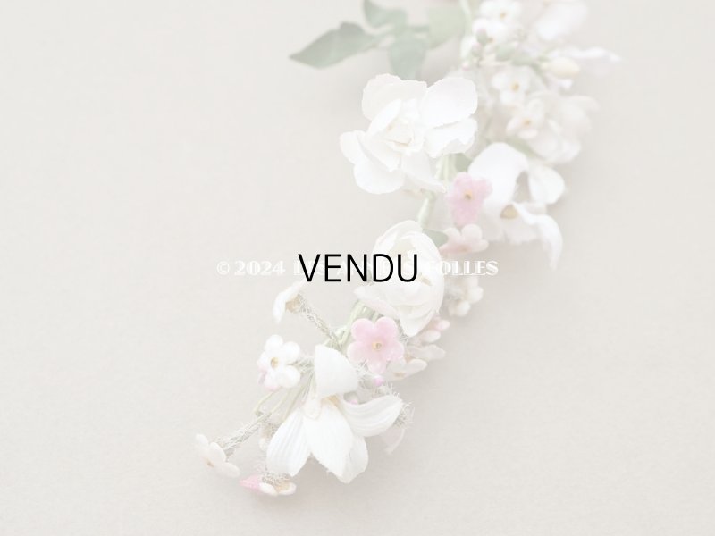 画像10: アンティーク 花冠 ヘッドドレス ウェディング 薔薇＆ピンクの勿忘草＆オレンジブロッサム