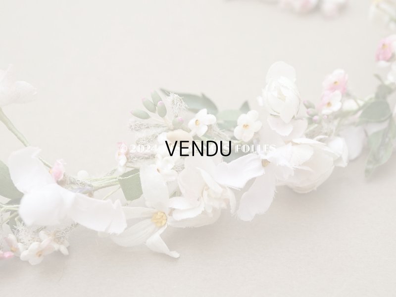 画像8: アンティーク 花冠 ヘッドドレス ウェディング 薔薇＆ピンクの勿忘草＆オレンジブロッサム