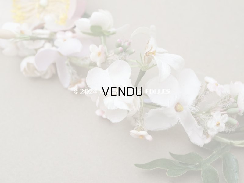 画像5: アンティーク 花冠 ヘッドドレス ウェディング 薔薇＆ピンクの勿忘草＆オレンジブロッサム