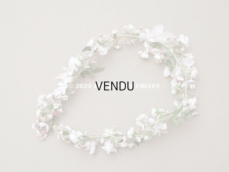 画像11: アンティーク 花冠 ヘッドドレス ウェディング 薔薇＆ピンクの勿忘草＆オレンジブロッサム