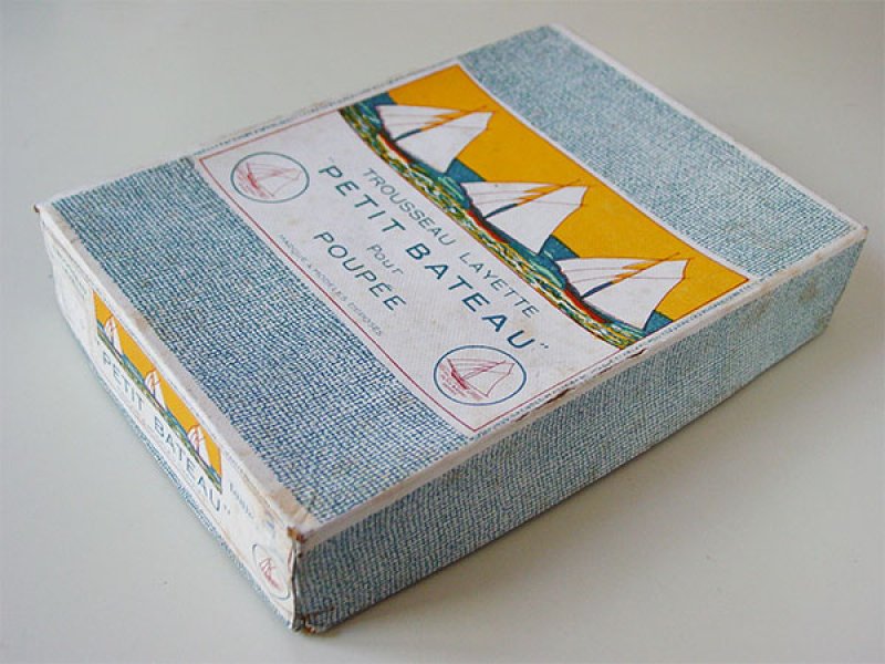 画像10: ＊蚤の市＊ アンティーク ジャンヌダルクのお菓子箱 & プチバトーのボックスのセット