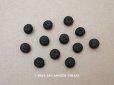 画像1: アンティーク シルク製 くるみボタン 9.5mm 黒 6ピースのセット  (1)