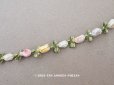画像2: アンティーク シルク製 6色の薔薇のロココトリム 60cm パウダーカラー ロココリボン  (2)