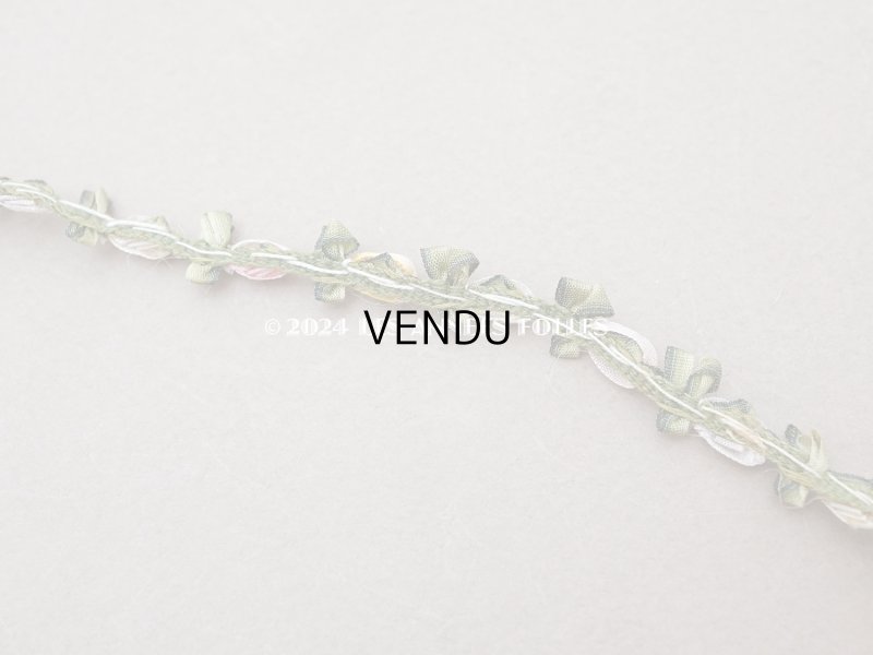 画像6: アンティーク シルク製 6色の薔薇のロココトリム 60cm パウダーカラー ロココリボン 