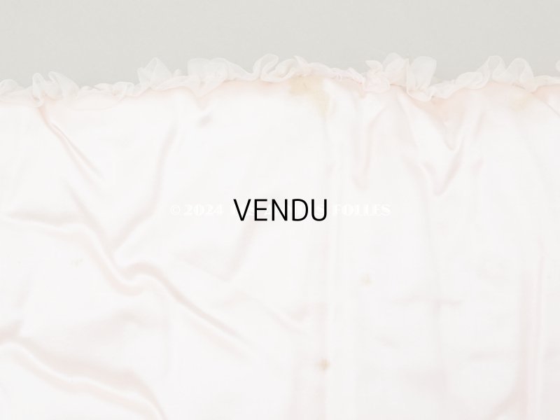 画像18: アンティーク 未使用 ロココモチーフ＆リボン付 ハンキーケース ハンカチ用ポシェット 