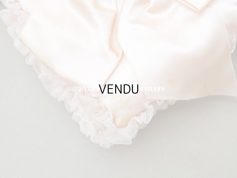 画像9: アンティーク 未使用 ロココモチーフ＆リボン付 ハンキーケース ハンカチ用ポシェット 