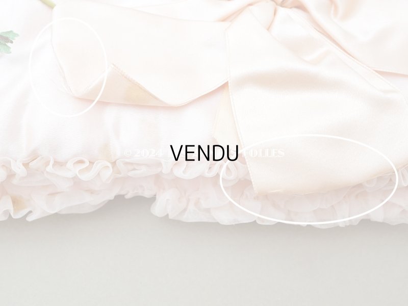 画像8: アンティーク 未使用 ロココモチーフ＆リボン付 ハンキーケース ハンカチ用ポシェット 