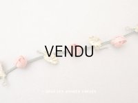 ＊蚤の市＊アンティーク シルク製 薔薇のロココトリム 70cm オールドローズ ロココリボン 