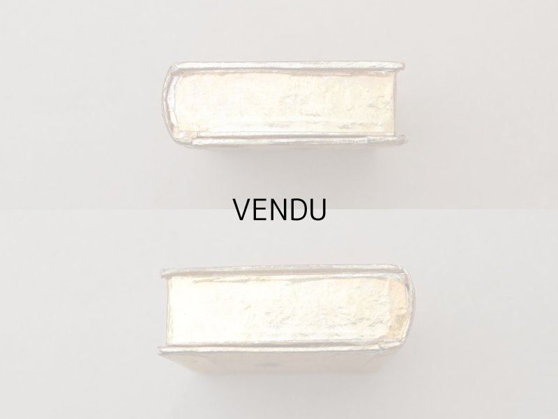 画像5: アンティーク とても小さなお菓子箱 ミサ典書型 本型 ミラー付き ベルベット