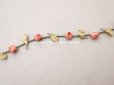画像2: アンティーク シルク製 薔薇のロココトリム 70cm オールドローズ ロココリボン  (2)