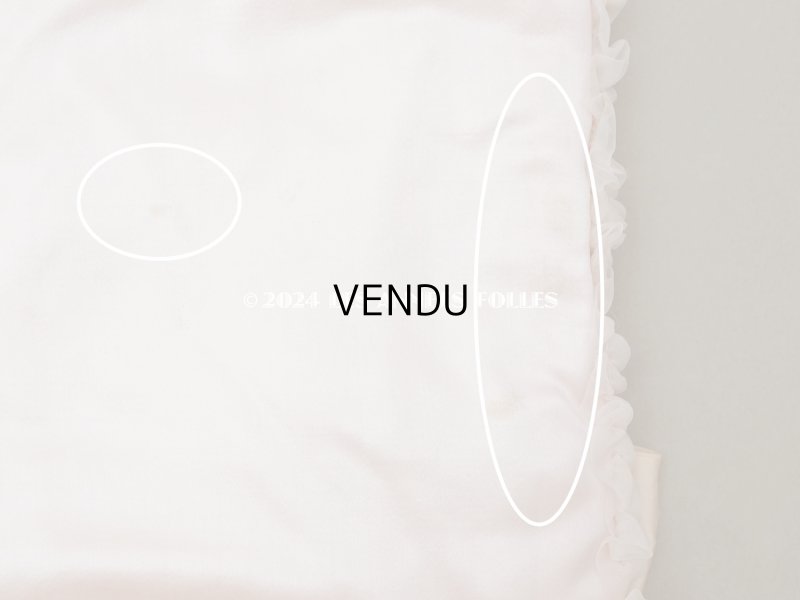 画像19: アンティーク 未使用 ロココモチーフ＆リボン付 ハンキーケース ハンカチ用ポシェット 