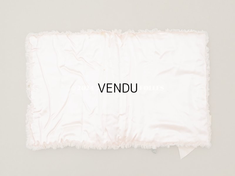 画像16: アンティーク 未使用 ロココモチーフ＆リボン付 ハンキーケース ハンカチ用ポシェット 