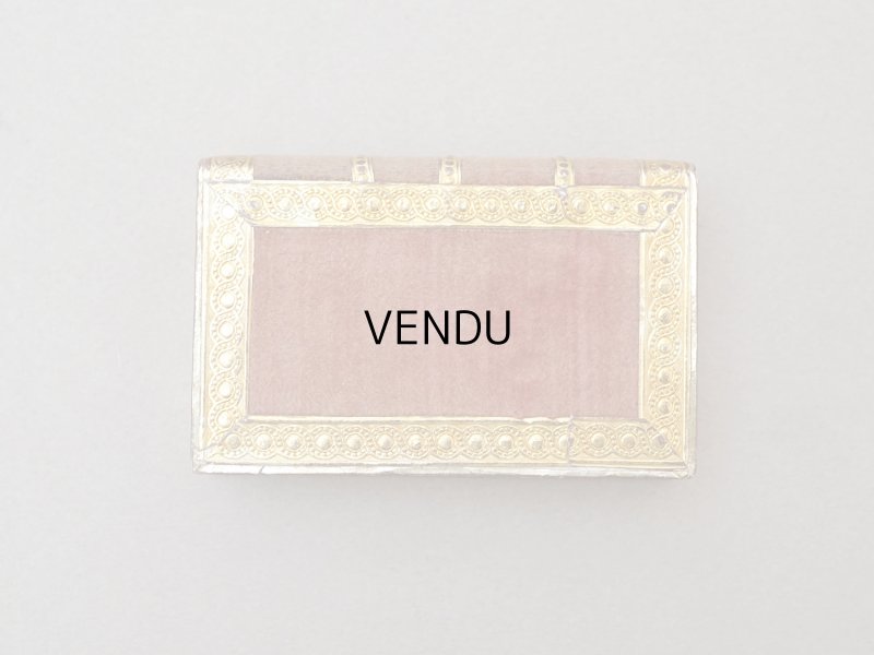 画像3: アンティーク とても小さなお菓子箱 ミサ典書型 本型 ミラー付き ベルベット