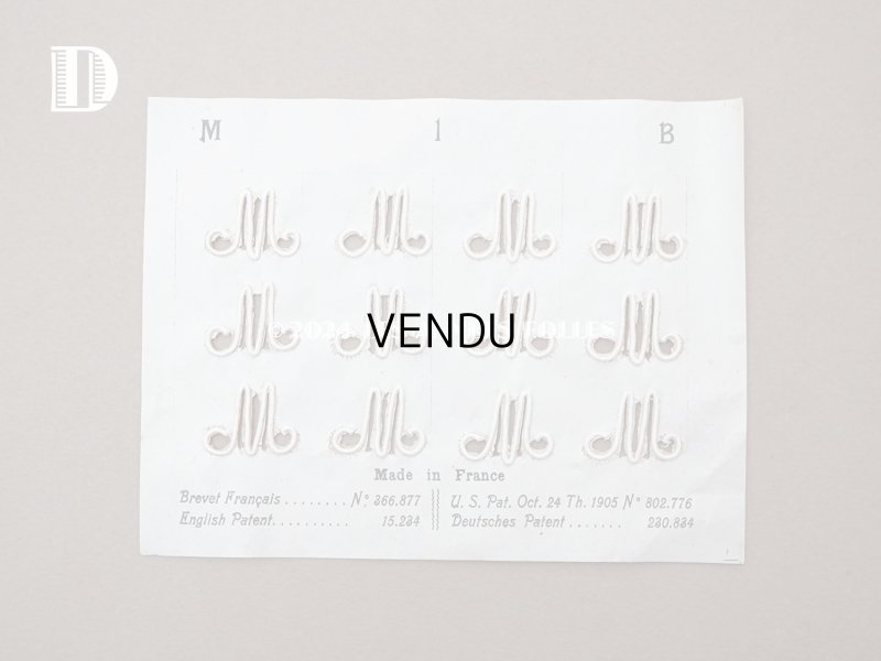 画像6:  アンティーク イニシャル モノグラム 【M】 N1 モノグラムシート イニシャルシート