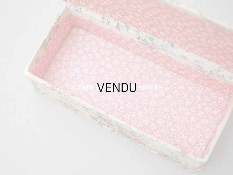 画像6: 1900年頃 アンティーク とても小さなカルトナージュボックス 花模様