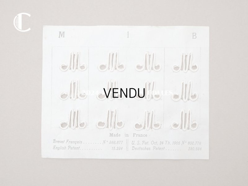 画像5:  アンティーク イニシャル モノグラム 【M】 N1 モノグラムシート イニシャルシート