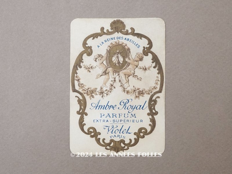 画像1: 1900年頃 アンティーク パフュームカード AMBRE ROYAL - VIOLET PARIS -