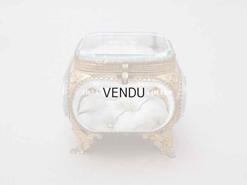 画像4: 19世紀末 アンティーク 大きなジュエリーボックス アイボリーのシルククッション