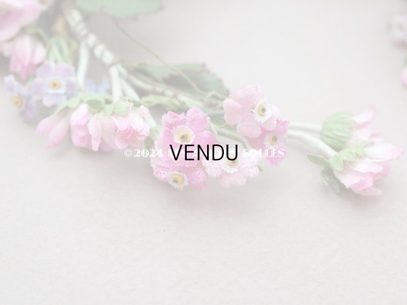 画像4: アンティーク ヴェールガールのティアラ ベルベットの布花 花冠