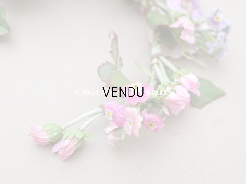 画像10: アンティーク ヴェールガールのティアラ ベルベットの布花 花冠