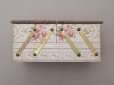 画像6: 1900年頃 アンティーク 薔薇＆リボン＆メダイヨン  カルトナージュボックス アコーディオン式